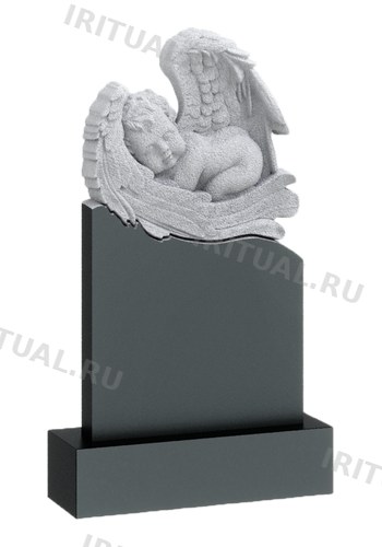 Памятник со спящим младенцем-ангелом в крыле (K140)