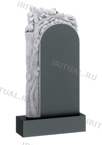 Памятник с деревом, на ветвях которого сидят птицы (K174)