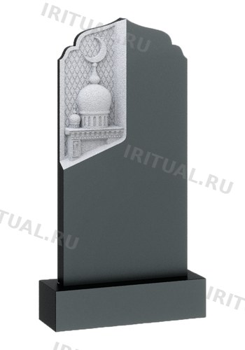 Памятник с фигурным верхом и куполом мечети в углу (K274)