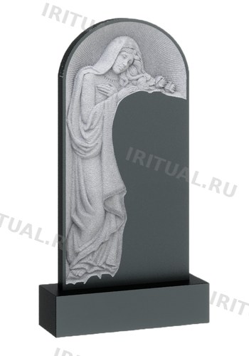 Памятник-арка с женщиной, держащей розы у лица (K346)