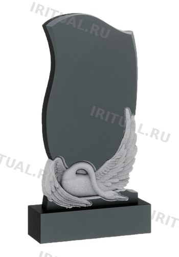 Памятник-волна с лебедем, склонившим голову (K440)