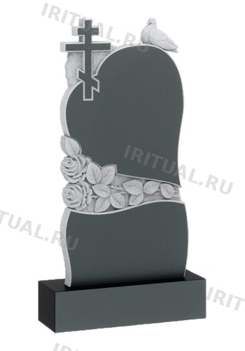 Памятник с поясом из роз между двумя полями (K462)