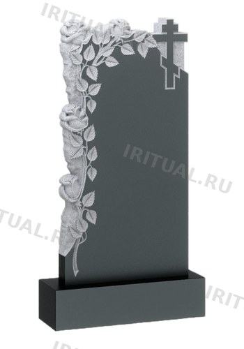 Памятник с розовой лозой в виде буквы Г (K466)