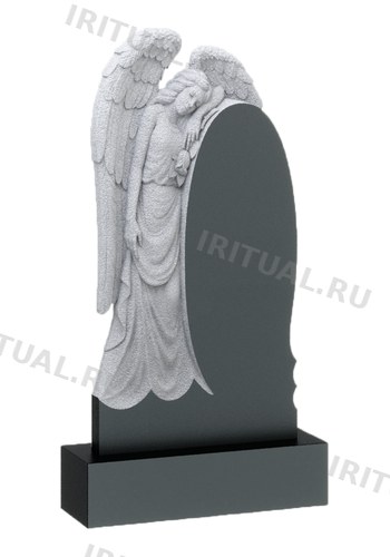 Памятник с ангелом, прильнувшим к закруглённой стеле (K580)