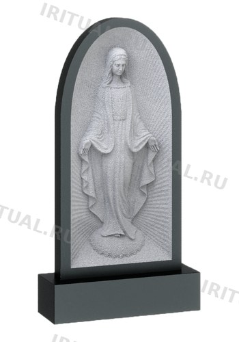 Памятник с Богородицей в полный рост в арочной нише (K612)