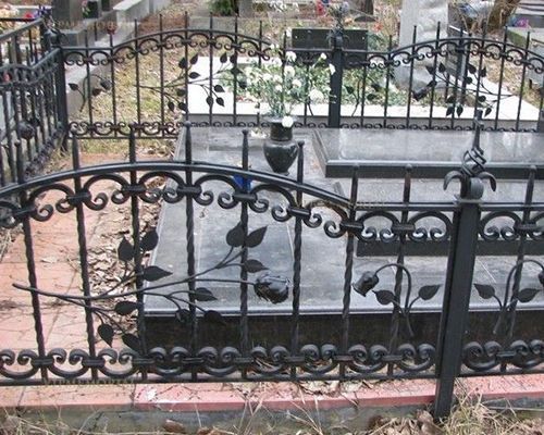 ограда на могилу размеры