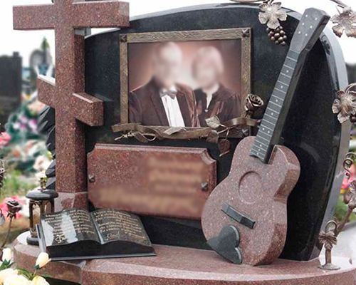 памятник в виде гитары на могилу